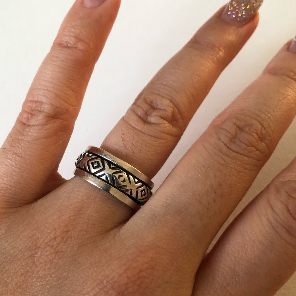 925 sterling silver rotation band